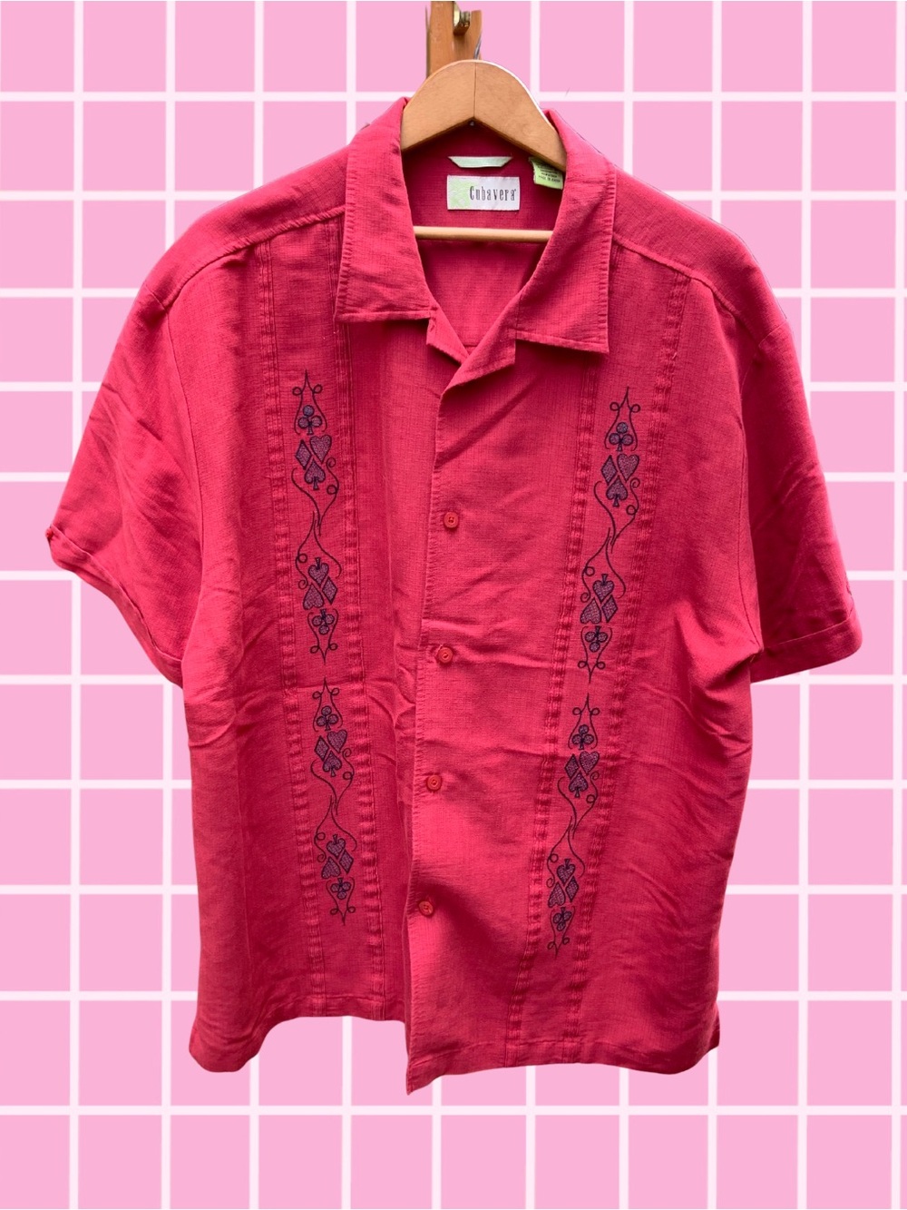 Men’s Cubavera Vintage 90s/Y2K Button up Poker Shirt - Size XL